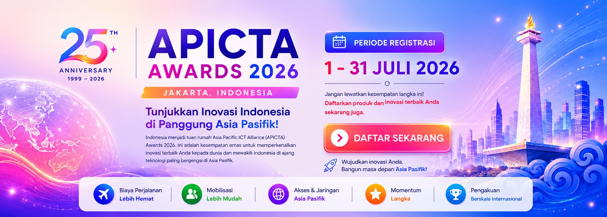 APICTA Awards 2026 — Periode Registrasi 1–31 Juli 2026 — Daftar Sekarang
